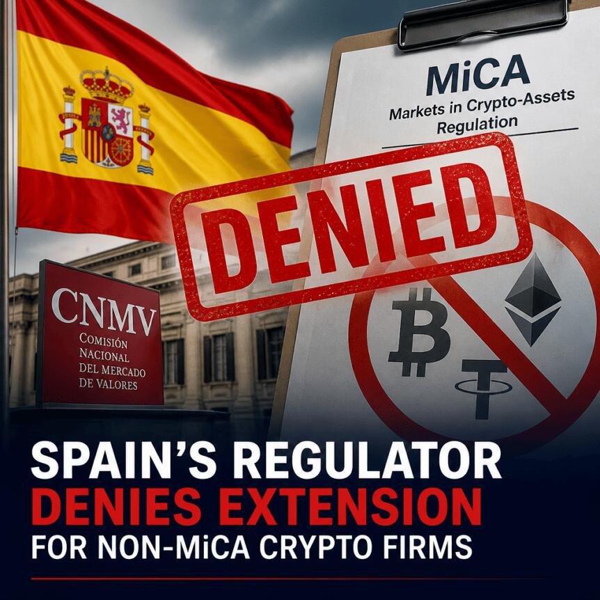 Spain’s Regulator Denies Extension For Non‑mica Crypto Firms