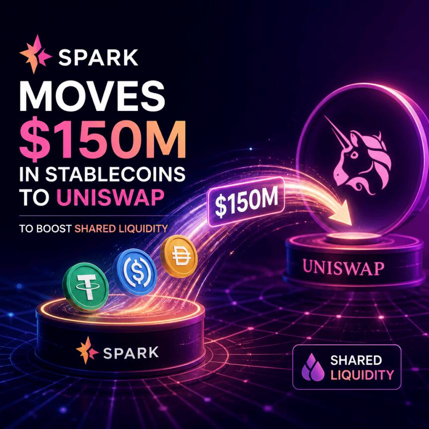 Spark Moves $150m In Stablecoins To Uniswap To Boost Shared Liquidity