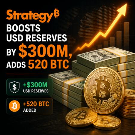 Strategy Boosts USD Reserves by $300M, Adds 520 BTC Strategy Boosts Usd Reserves By $300m, Adds 520 Btc