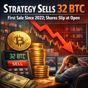 Strategy Sells 32 BTC in First Sale Since 2022; Shares Slip at Open Strategy Sells 32 Btc In First Sale Since 2022; Shares Slip At Open