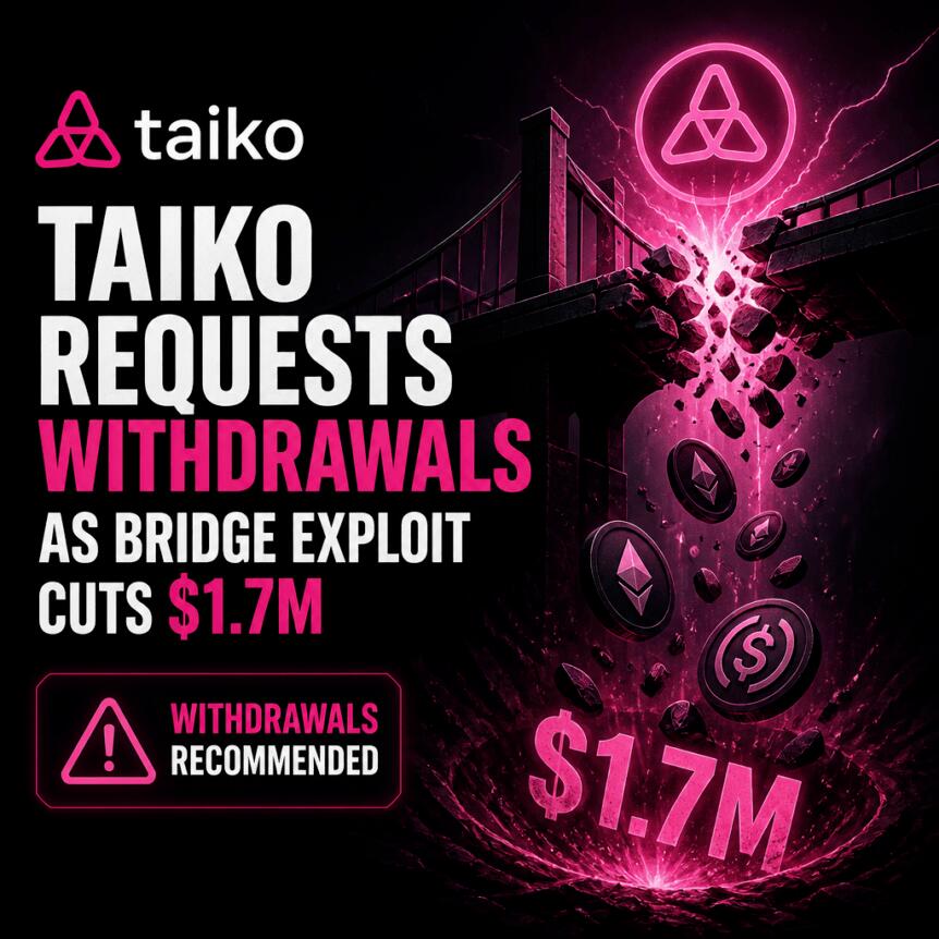 Taiko Requests Withdrawals as Bridge Exploit Cuts $1.7M