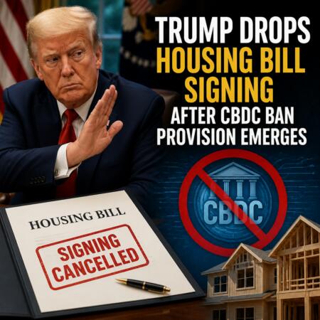 Trump Drops Housing Bill Signing After Cbdc Ban Provision Emerges