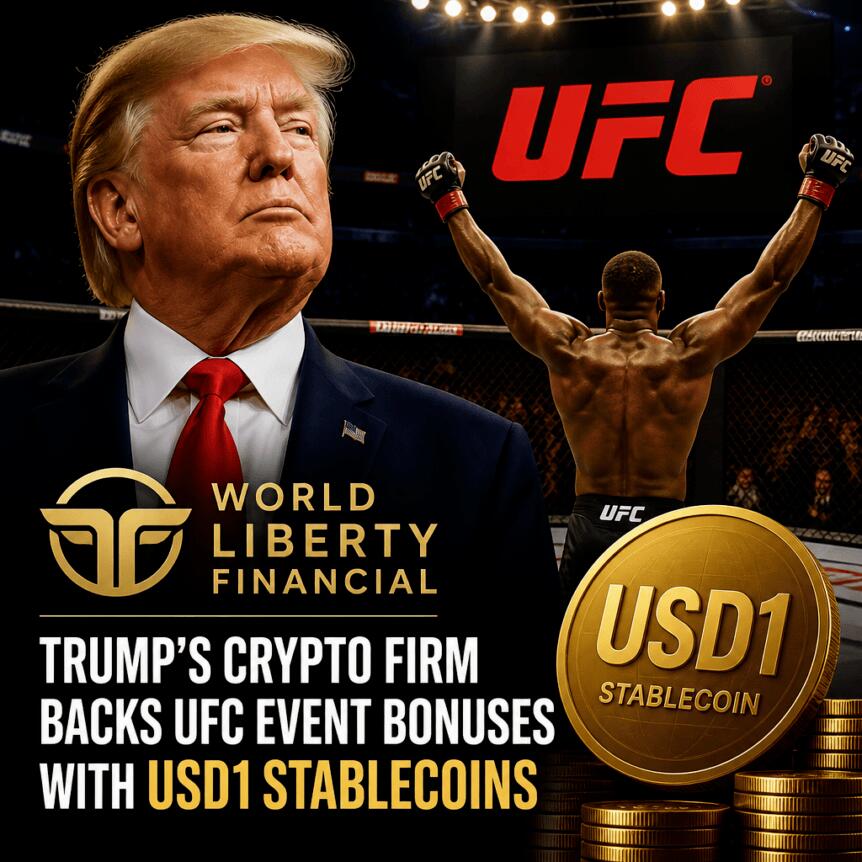 Trump’s crypto firm backs UFC event bonuses with USD1 stablecoins