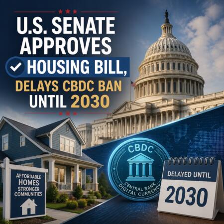 U.s. Senate Approves Housing Bill, Delays Cbdc Ban Until 2030