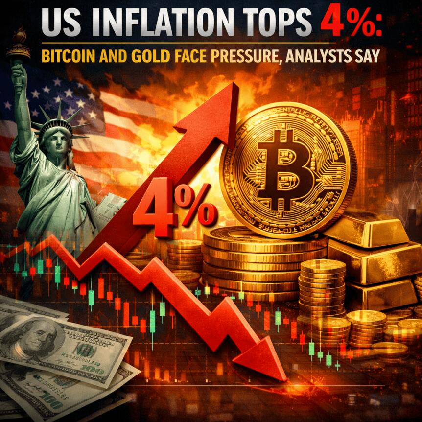 Us Inflation Tops 4%; Bitcoin And Gold Face Pressure, Analysts Say