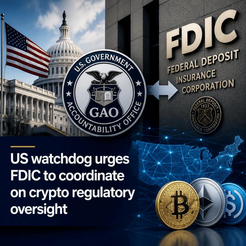 US watchdog urges FDIC to coordinate on crypto regulatory oversight Us Watchdog Urges Fdic To Coordinate On Crypto Regulatory Oversight