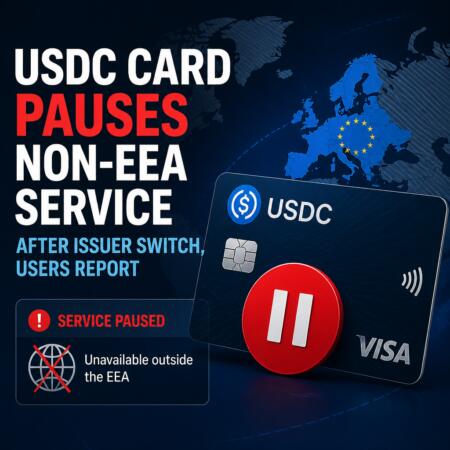 USDC Card Pauses Non-EEA Service After Issuer Switch, Users Report Usdc Card Pauses Non-Eea Service After Issuer Switch, Users Report