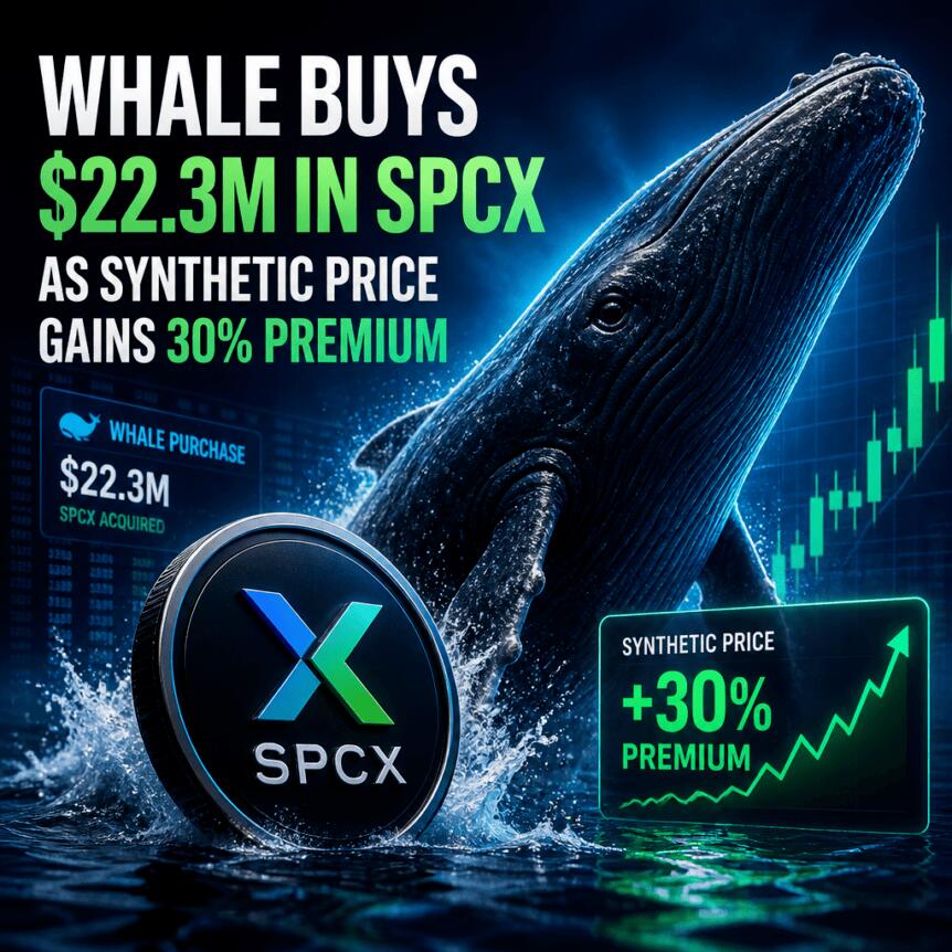 Whale Buys $22.3M in SPCX as Synthetic Price Gains 30% Premium Whale Buys $22.3m In Spcx As Synthetic Price Gains 30% Premium