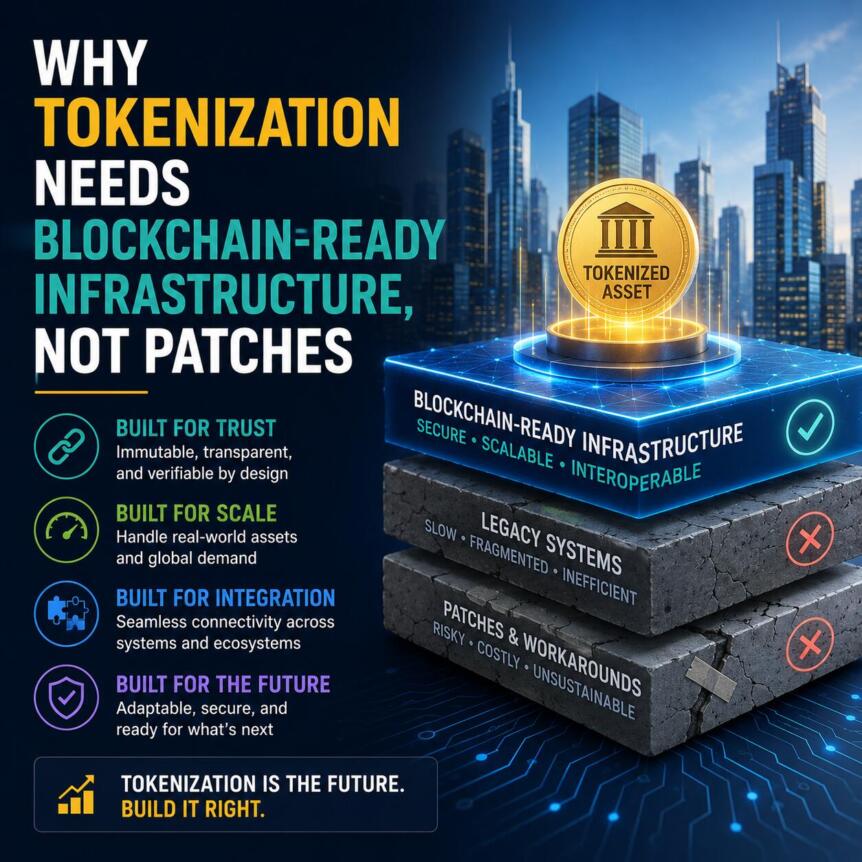 Why Tokenization Needs Blockchain-Ready Infrastructure, Not Patches