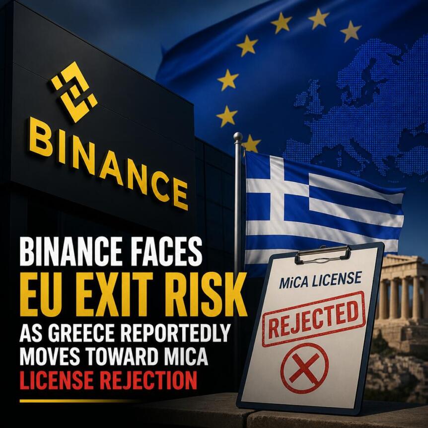 Binance Faces EU Exit Risk as Greece Reportedly Moves Toward MiCA License Rejection Binance Faces Eu Exit Risk As Greece Reportedly Moves Toward Mica License Reject