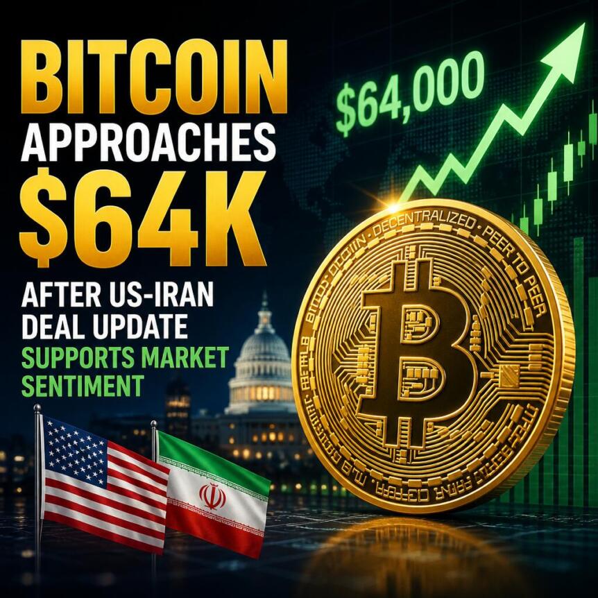 Bitcoin Approaches 64k After Us Iran Deal Update Supports Market Sentiment