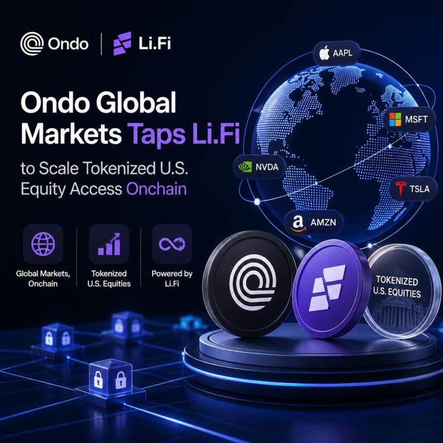 Ondo Global Markets Taps Li.Fi to Scale Tokenized U.S. Equity Access Onchain