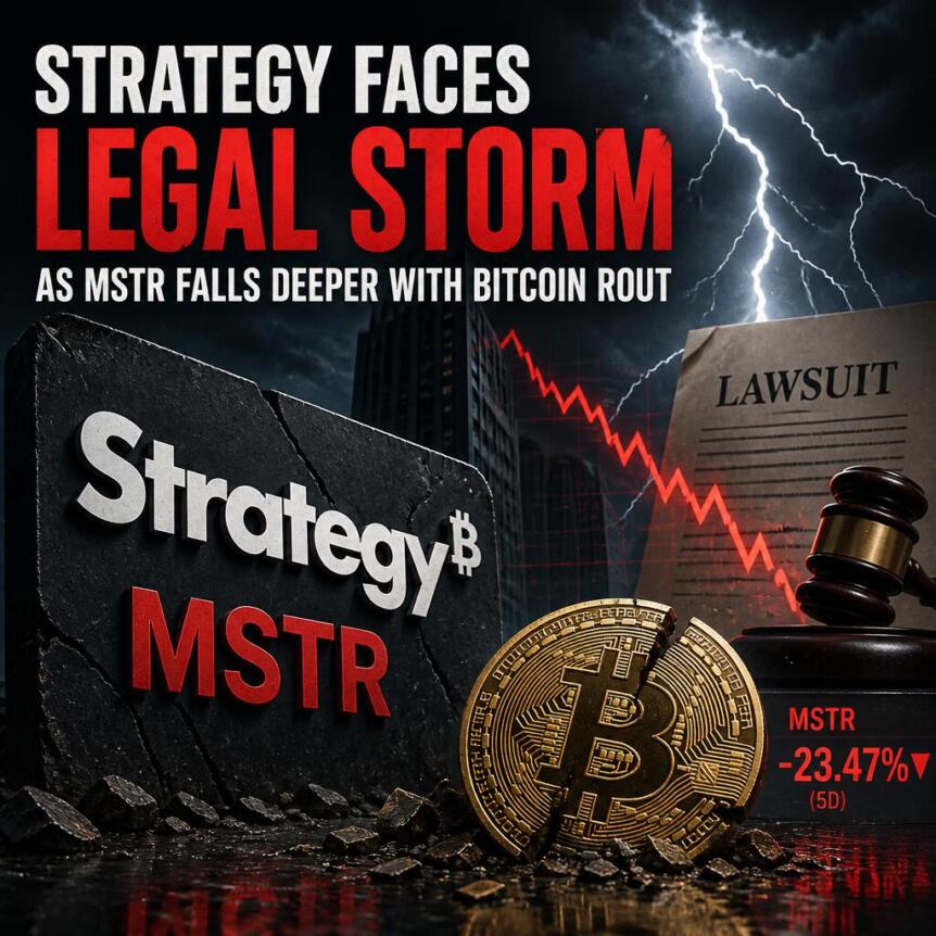 Strategy Faces Legal Storm As Mstr Falls Deeper With Bitcoin Rout