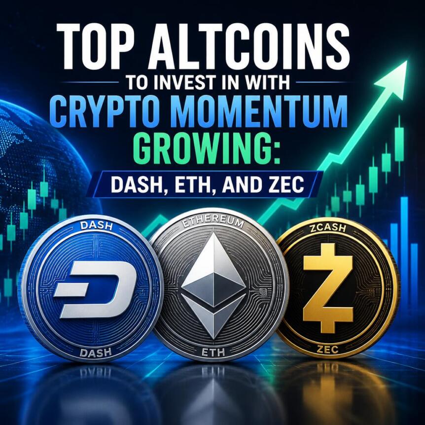 Top Altcoins To Invest In With Crypto Momentum Growing Dash Eth And Zec