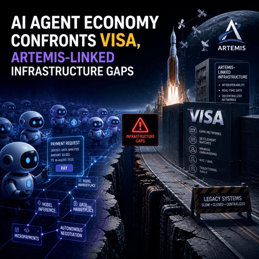 Ai Agent Economy Confronts Visa, Artemis-Linked Infrastructure Gaps