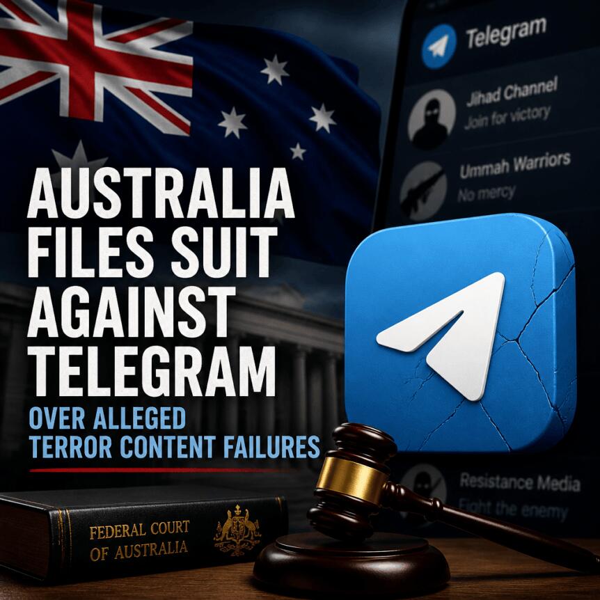 Australia Files Suit Against Telegram Over Alleged Terror Content Failures