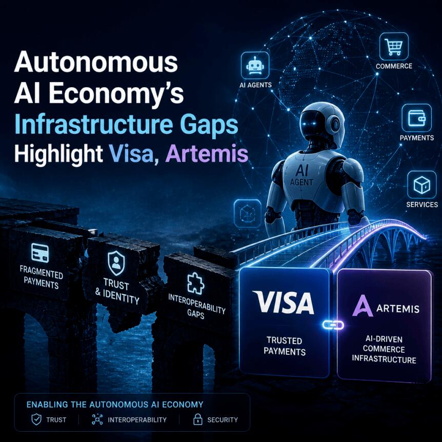 Autonomous Ai Economy’s Infrastructure Gaps Highlight Visa, Artemis
