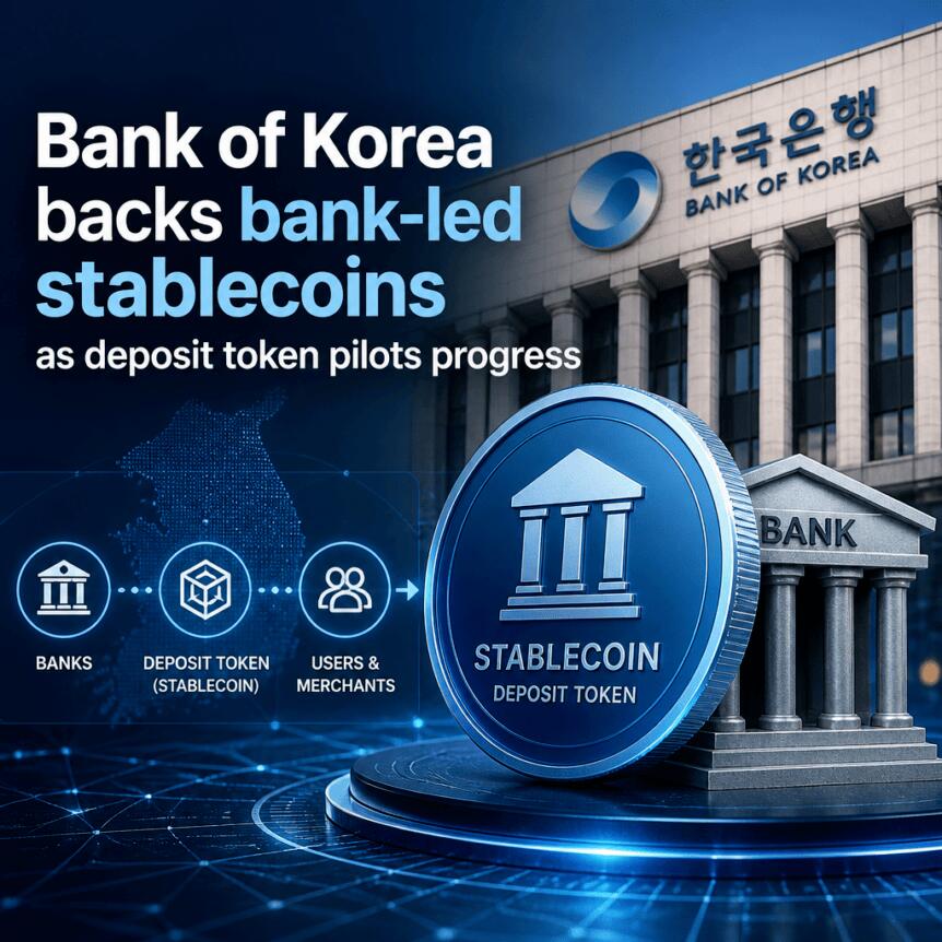 Bank Of Korea Backs Bank-Led Stablecoins As Deposit Token Pilots Progress