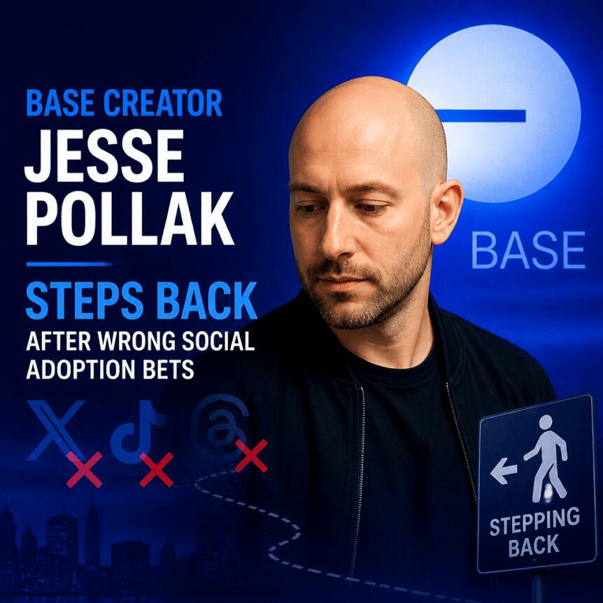 Base Creator Jesse Pollak Steps Back After Wrong Social Adoption Bets Base Creator Jesse Pollak Steps Back After Wrong Social Adoption Bets