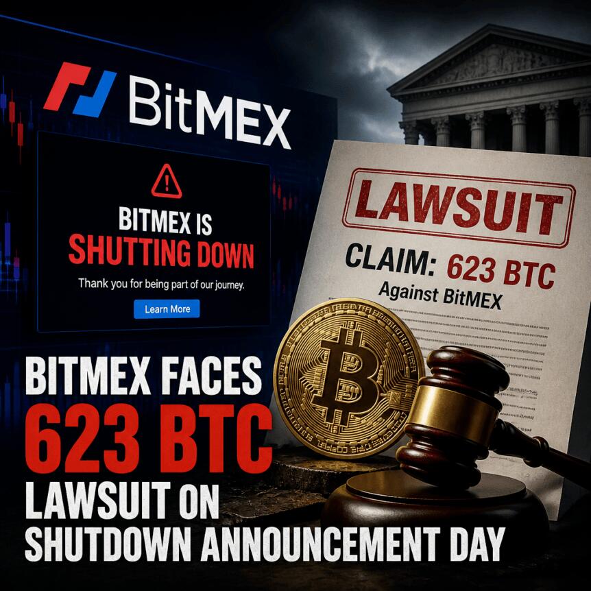 BitMEX Faces 623 BTC Lawsuit on Shutdown Announcement Day