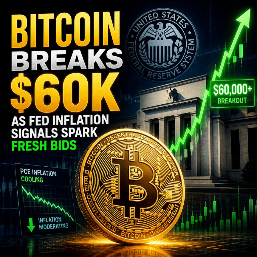 Bitcoin Breaks $60k As Fed Inflation Signals Spark Fresh Bids
