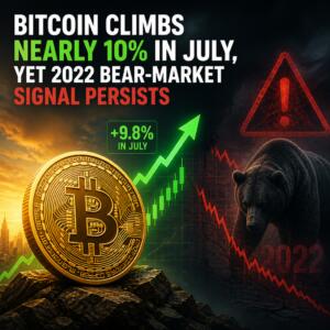 Bitcoin Climbs Nearly 10% In July, Yet 2022 Bear-Market Signal Persists