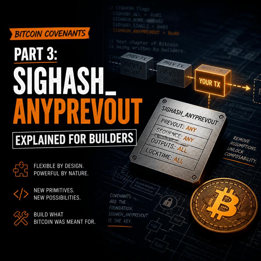 Bitcoin Covenants Part 3: SIGHASH_ANYPREVOUT Explained for Builders Bitcoin Covenants Part 3: Sighash_anyprevout Explained For Builders