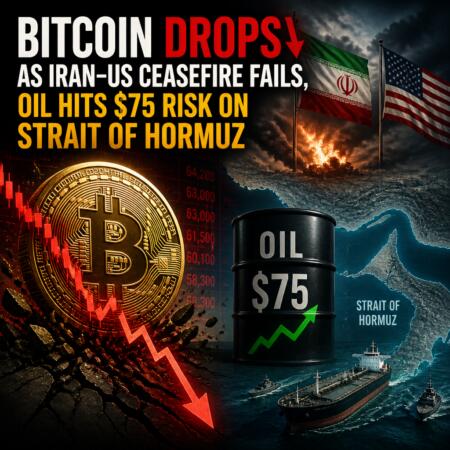 Bitcoin Drops as Iran–US Ceasefire Fails, Oil Hits $75 Risk on Strait of Hormuz Bitcoin Drops As Iran–us Ceasefire Fails, Oil Hits $75 Risk On Strait Of Hormuz