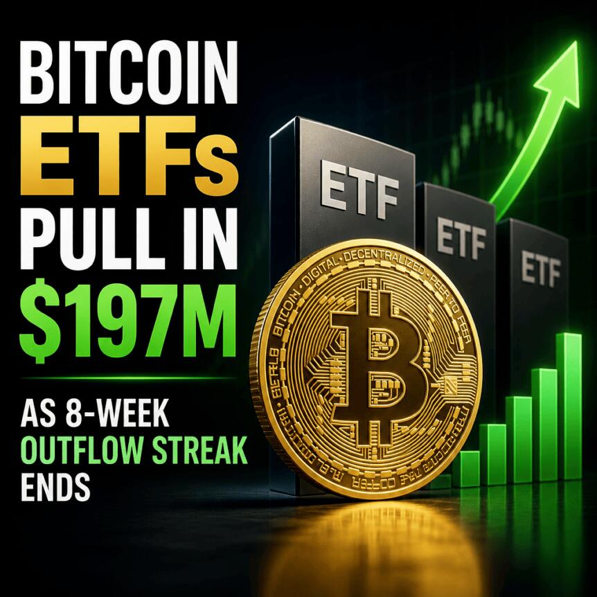 Bitcoin ETFs Pull in $197M as 8-Week Outflow Streak Ends Bitcoin Etfs Pull In $197m As 8-Week Outflow Streak Ends