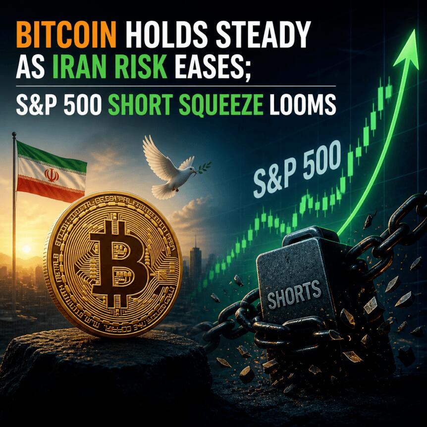 Bitcoin Holds Steady As Iran Risk Eases; S&p 500 Short Squeeze Looms