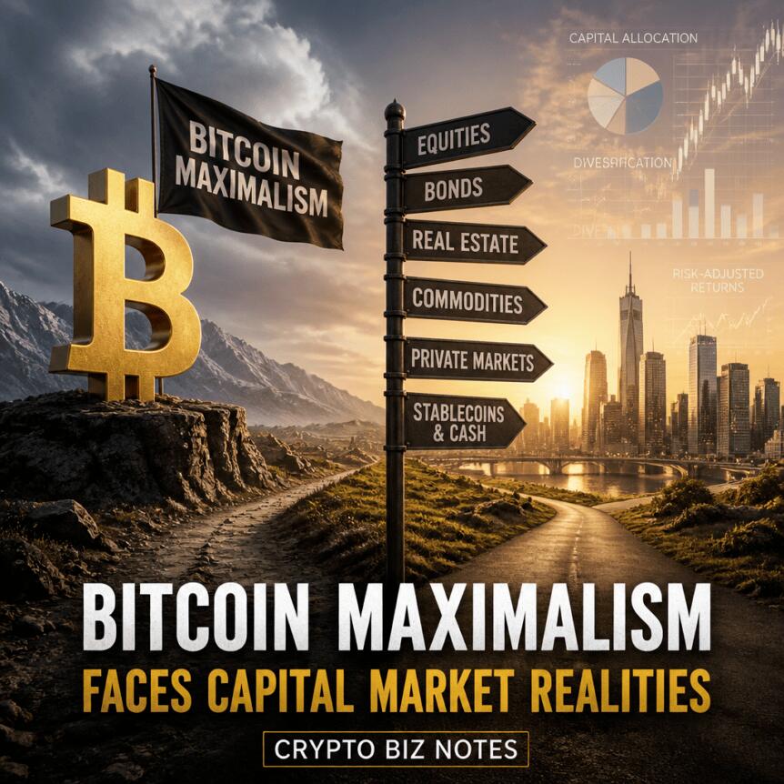 Bitcoin Maximalism Faces Capital Market Realities, Crypto Biz Notes Bitcoin Maximalism Faces Capital Market Realities, Crypto Biz Notes