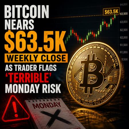Bitcoin Nears $63.5K Weekly Close as Trader Flags ‘Terrible’ Monday Risk Bitcoin Nears $63.5k Weekly Close As Trader Flags ‘terrible’ Monday Risk