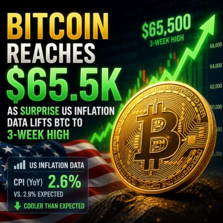 Bitcoin Reaches $65.5K as Surprise US Inflation Data Lifts BTC to 3-Week High Bitcoin Reaches $65.5k As Surprise Us Inflation Data Lifts Btc To 3-Week High