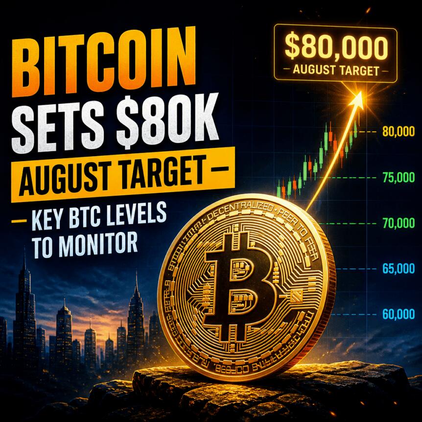 Bitcoin Sets $80k August Target—key Btc Levels To Monitor