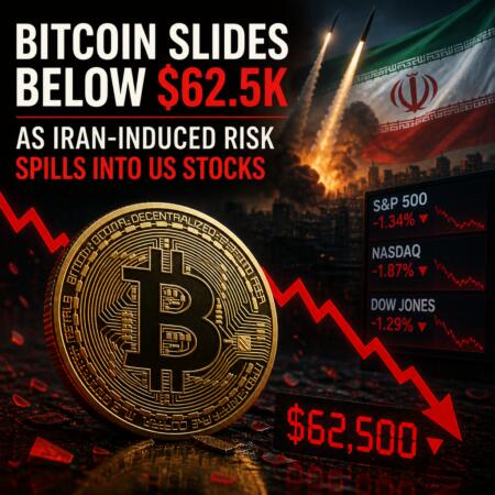 Bitcoin Slides Below $62.5K as Iran-Induced Risk Spills Into US Stocks Bitcoin Slides Below $62.5k As Iran-Induced Risk Spills Into Us Stocks