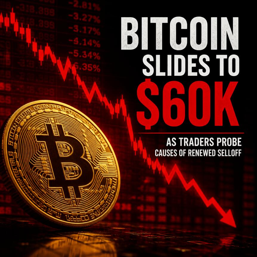 Bitcoin Slides to $60K as Traders Probe Causes of Renewed Selloff