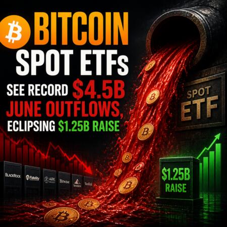 Bitcoin Spot Etfs See Record $4.5b June Outflows, Eclipsing $1.25b Raise