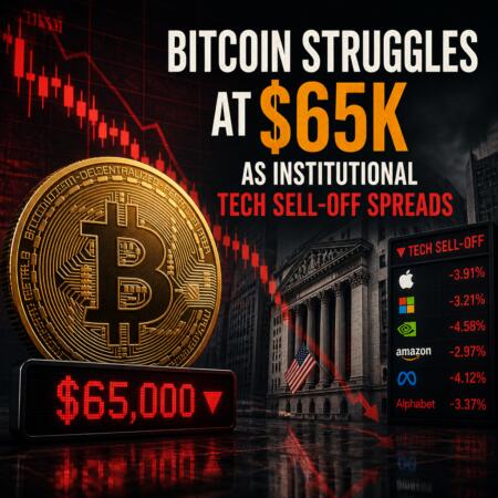 Bitcoin Struggles at $65K as Institutional Tech Sell-Off Spreads Bitcoin Struggles At $65k As Institutional Tech Sell-Off Spreads