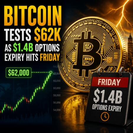 Bitcoin Tests $62K as $1.4B Options Expiry Hits Friday Bitcoin Tests $62k As $1.4b Options Expiry Hits Friday