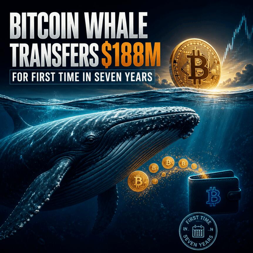 Bitcoin Whale Transfers $188m For First Time In Seven Years