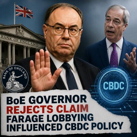 BoE Governor Rejects Claim Farage Lobbying Influenced CBDC Policy Boe Governor Rejects Claim Farage Lobbying Influenced Cbdc Policy