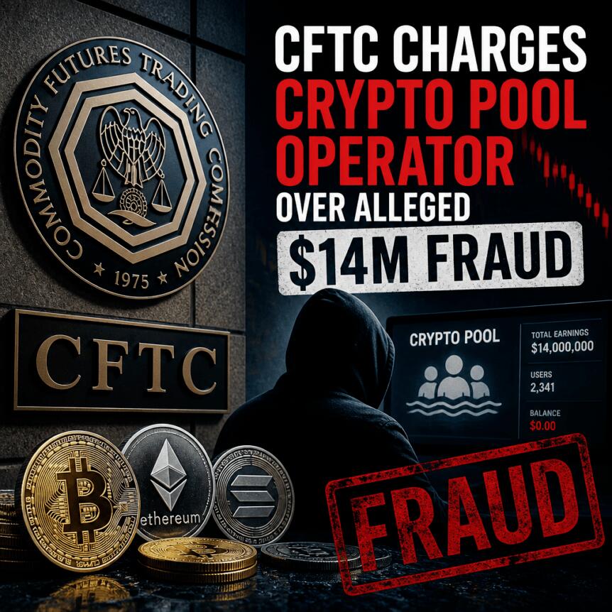 CFTC Charges Crypto Pool Operator Over Alleged $14M Fraud Cftc Charges Crypto Pool Operator Over Alleged $14m Fraud