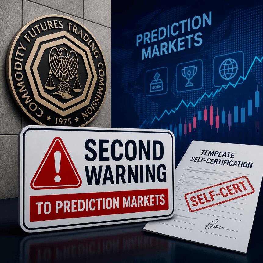 CFTC Issues Second Warning to Prediction Markets Over Template Self-Certs