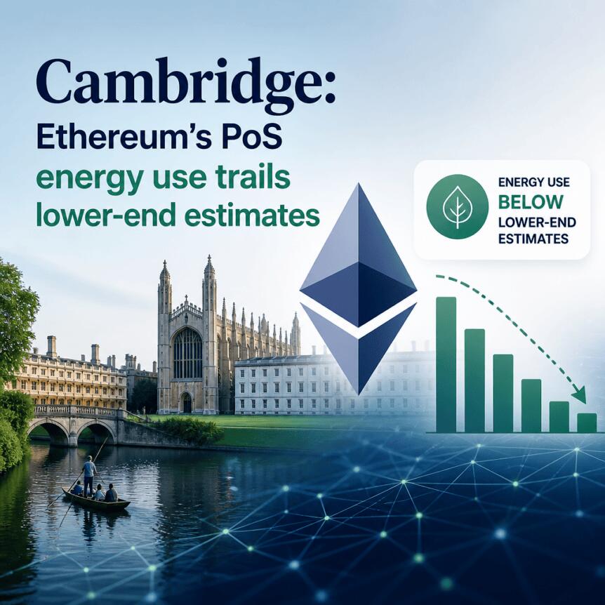 Cambridge: Ethereum’s Pos Energy Use Trails Lower-End Estimates