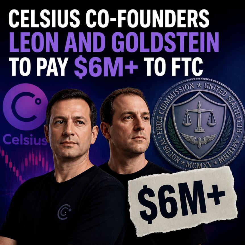 Celsius Co-Founders Leon and Goldstein to Pay $6M+ to FTC Celsius Co-Founders Leon And Goldstein To Pay $6m+ To Ftc
