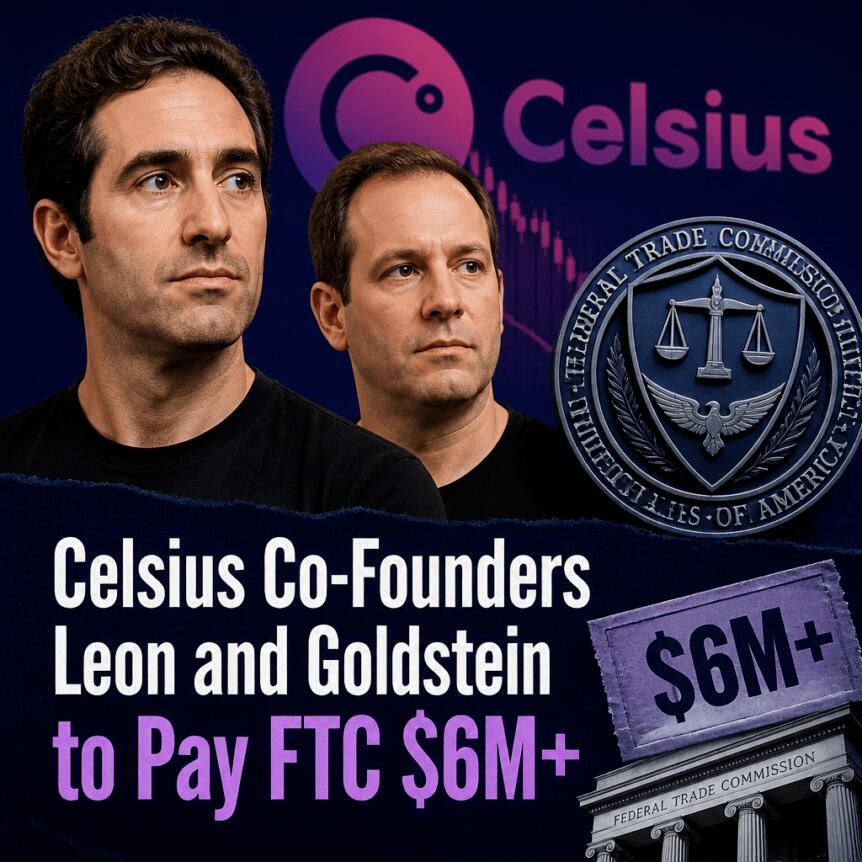 Celsius Co-Founders Leon and Goldstein to Pay FTC $6M+