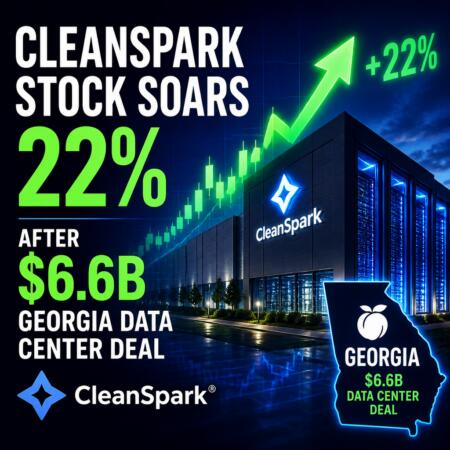 CleanSpark Stock Soars 22% After $6.6B Georgia Data Center Deal Cleanspark Stock Soars 22% After $6.6b Georgia Data Center Deal