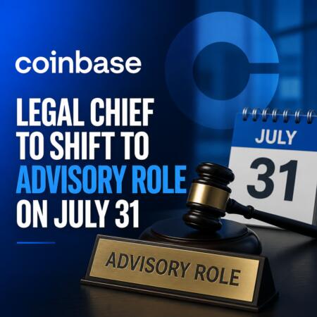 Coinbase Legal Chief to Shift to Advisory Role on July 31 Coinbase Legal Chief To Shift To Advisory Role On July 31