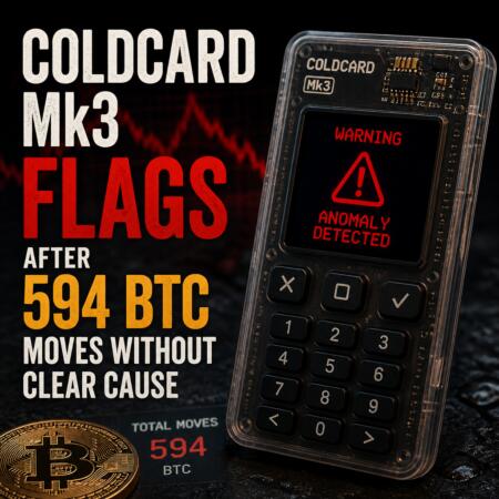 Coldcard Mk3 Flags After 594 BTC Moves Without Clear Cause Coldcard Mk3 Flags After 594 Btc Moves Without Clear Cause