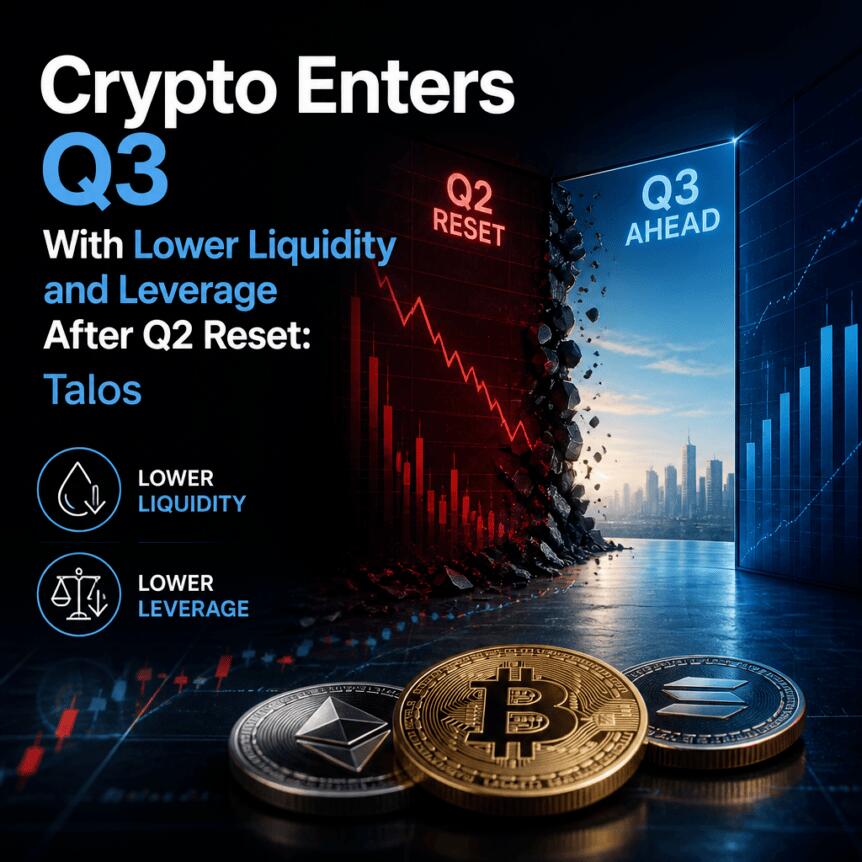 Crypto Enters Q3 With Lower Liquidity and Leverage After Q2 Reset: Talos Crypto Enters Q3 With Lower Liquidity And Leverage After Q2 Reset: Talos